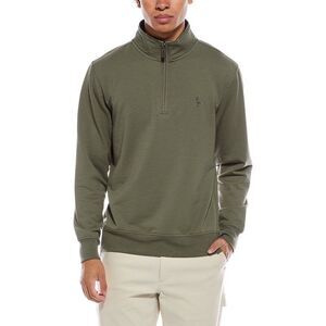 Tailorbyrd Mens  Fleece 1/4-Zip Mock Pullover, Green